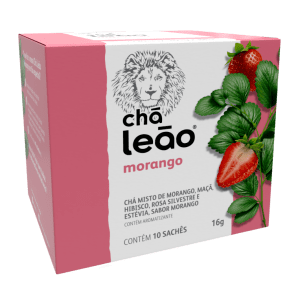 Caixa Chá Leão Morango