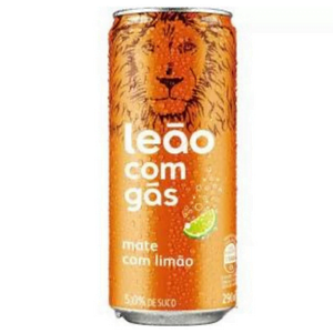 Lata Chá Leão Leão Com Gás Mate com Limao