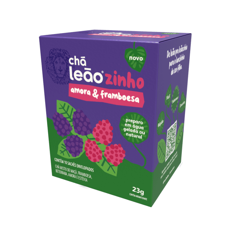 Chá Leãozinho Amora e Framboesa