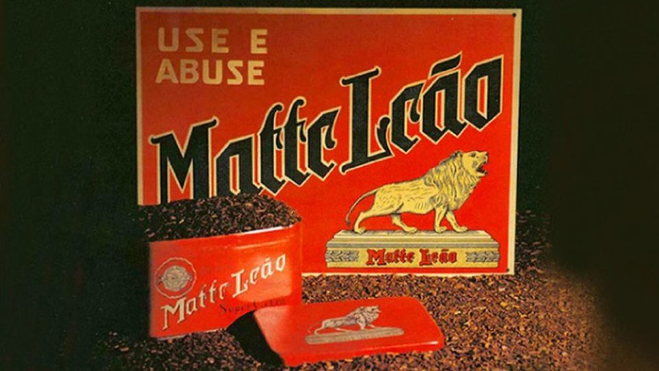 Caixa Antiga Chá Matte Leão