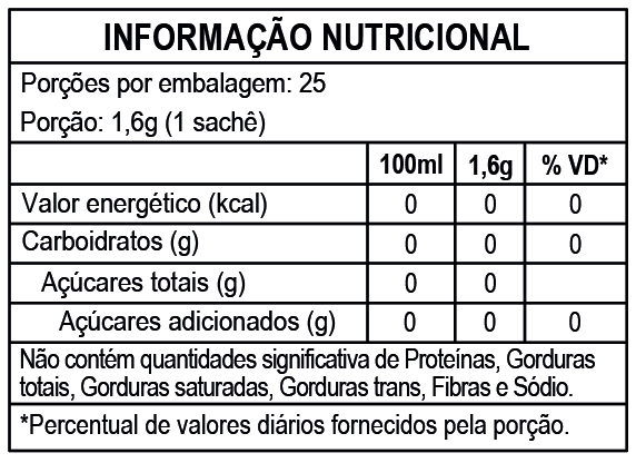 Tabela Nutricional Chás Leão Matte Canela