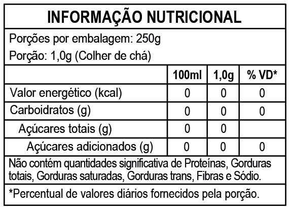 Tabela Nutricional Chás Leão Matte Soluvel