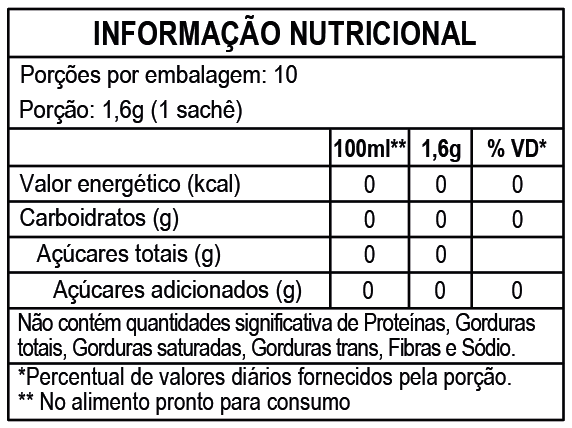 Tabela Nutricional Chás Leão Recarrega